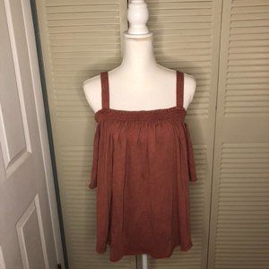FREE PEOPLE maroon top size large